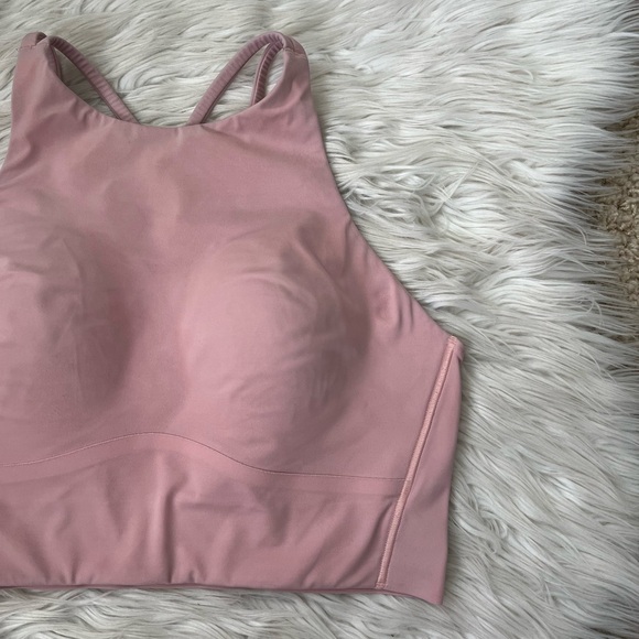 {Lululemon} Like a Cloud High-Neck Longline Bra Light Support, B/C Cup in Pink 6 - Picture 3 of 9